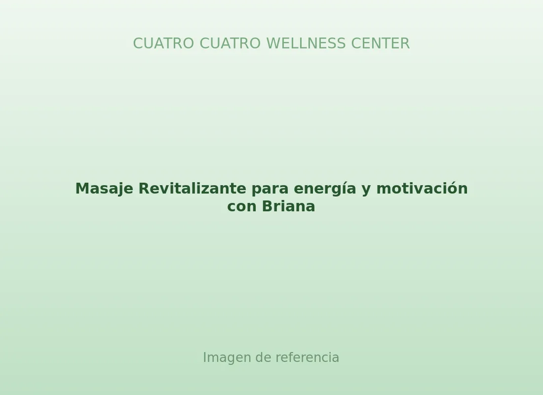 Masaje Revitalizante para energía y motivación con Briana